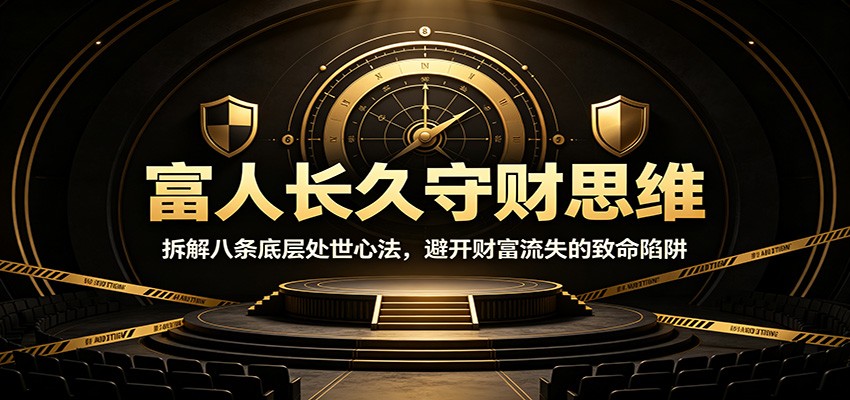 富人长久守财思维：拆解八条底层处世心法，避开财富流失的致命陷阱-洛柒笔记