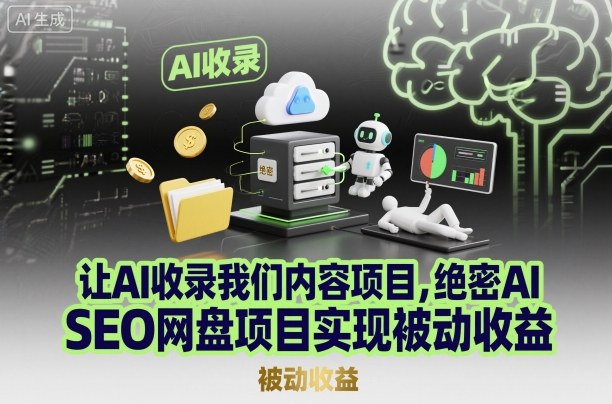 让AI收录我们内容项目，绝密AI SEO网盘项目实现被动收益-洛柒笔记