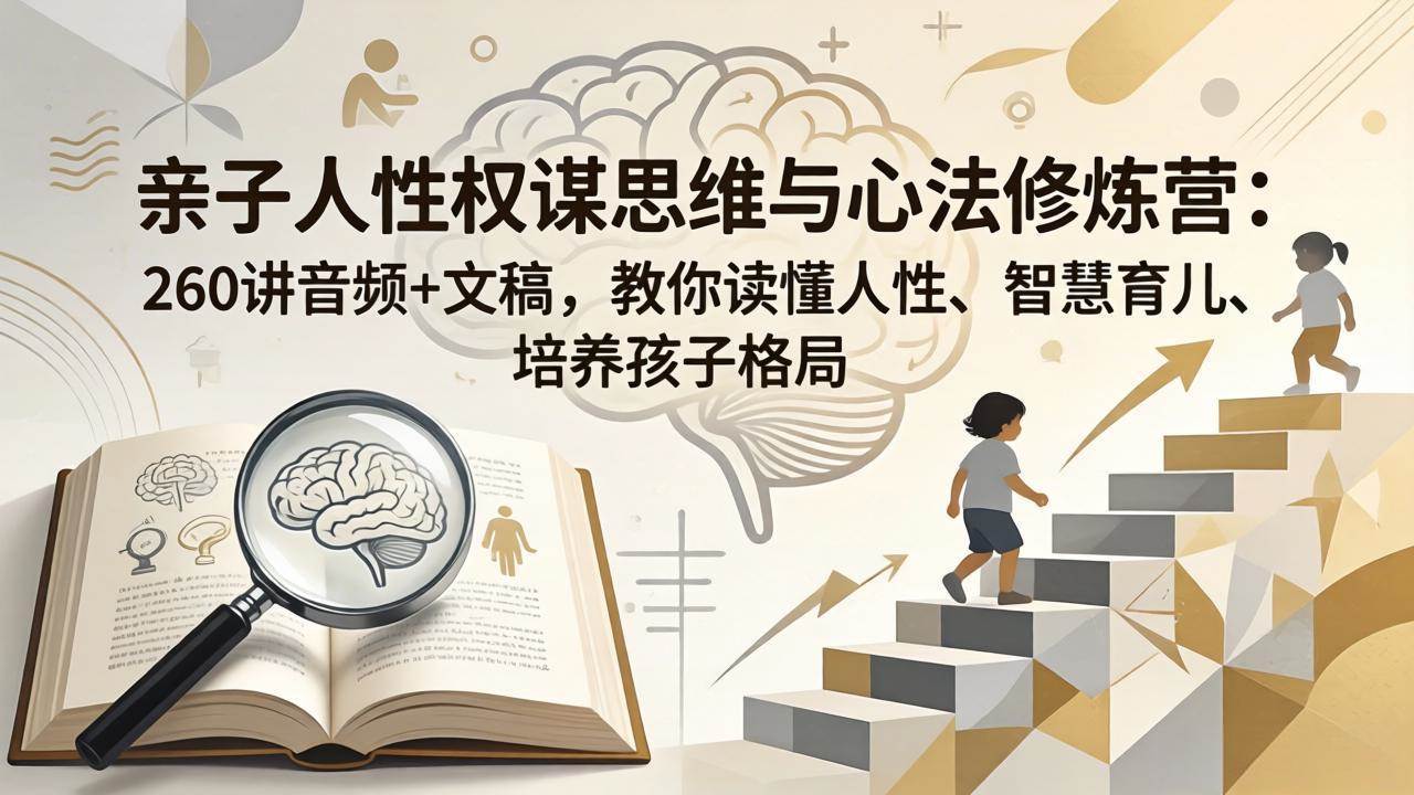 （18076期）亲子人性权谋思维与心法修炼营：260讲音频+文稿，教你读懂人性、智慧育儿、培养孩子格局-洛柒笔记