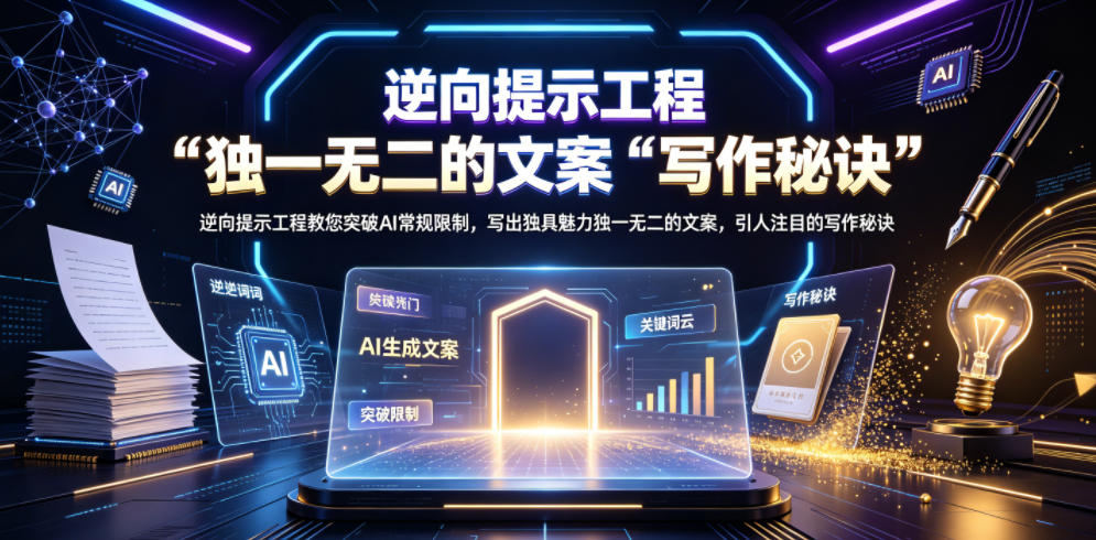 逆向提示工程教您突破AI常规限制，写出独具魅力独一无二的文案，引人注目的写作秘诀【原创双语字幕】-洛柒笔记