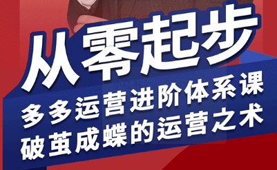 拼多多运营进阶系统课，从零起步，多多运营进阶体系课，破茧成蝶的运营之术（更新26年4月）-洛柒笔记