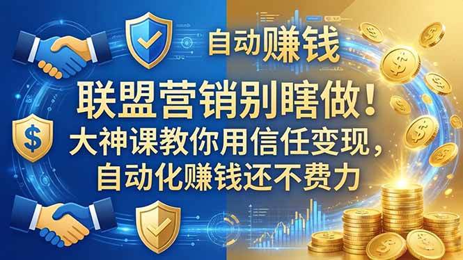 （18242期）联盟营销别瞎做！大神课教你用信任变现，自动化赚钱还不费力【原创双语字幕】-洛柒笔记