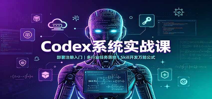 Codex系统实战课：部署注册入门，多行业任务落地，Skill开发万能公式-洛柒笔记