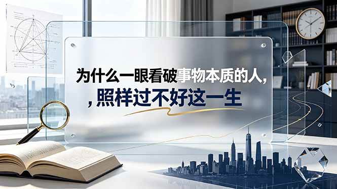 （19165期）付费文章：为什么一眼看破事物本质的人，照样过不好这一生-洛柒笔记
