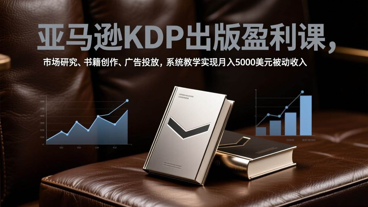 （17295期）亚马逊KDP出版盈利课，市场研究、书籍创作、广告投放，系统教学实现月入5000美元被动收入-洛柒笔记