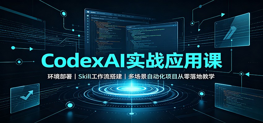 CodexAI实战应用课：环境部署Skill工作流搭建，多场景自动化项目从零落地教学-洛柒笔记