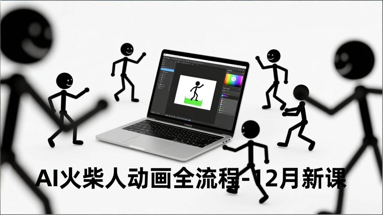 （16861期）AI火柴人动画全流程-12月新课，文案生成、声音克隆、视频剪辑，零基础快速产出动画-洛柒笔记