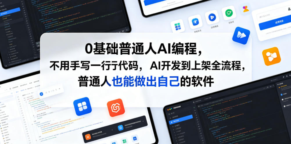0基础普通人AI编程，不用手写一行代码，AI开发到上架全流程，普通人也能做出自己的软件-洛柒笔记