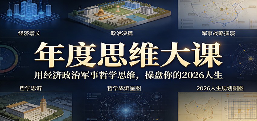 年度思维大课，用经济政治军事哲学思维，操盘你的2026人生-洛柒笔记