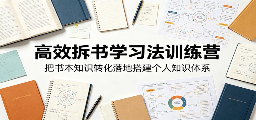 高效拆书学习法训练营，把书本知识转化落地搭建个人知识体系-洛柒笔记