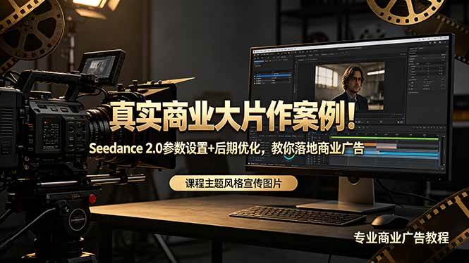 （18484期）真实商业大片作案例！Seedance 2.0参数设置+后期优化，教你落地商业广告-洛柒笔记