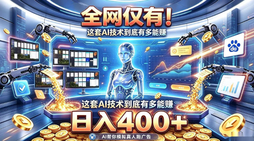 全网仅有！这套AI技术到底有多能賺，日入400+，无需人工干预，实现真正被动变现【揭秘】-洛柒笔记