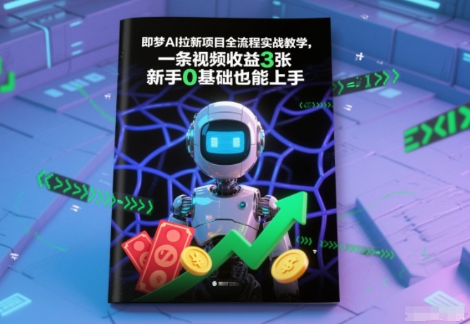 即梦AI拉新项目全流程实战教学，一条视频收益3张，新手0基础也能上手-洛柒笔记