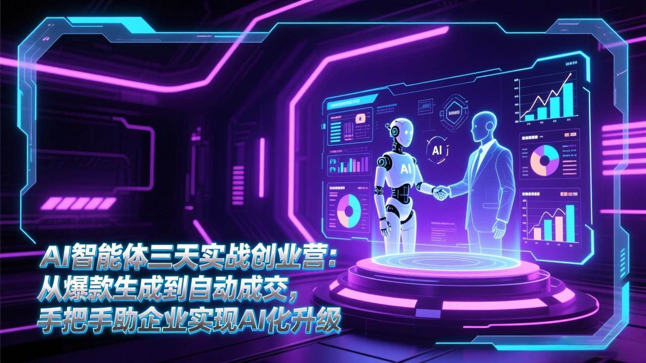 （17176期）AI智能体三天实战创业营：从爆款生成到自动成交，手把手助企业实现AI化升级-洛柒笔记