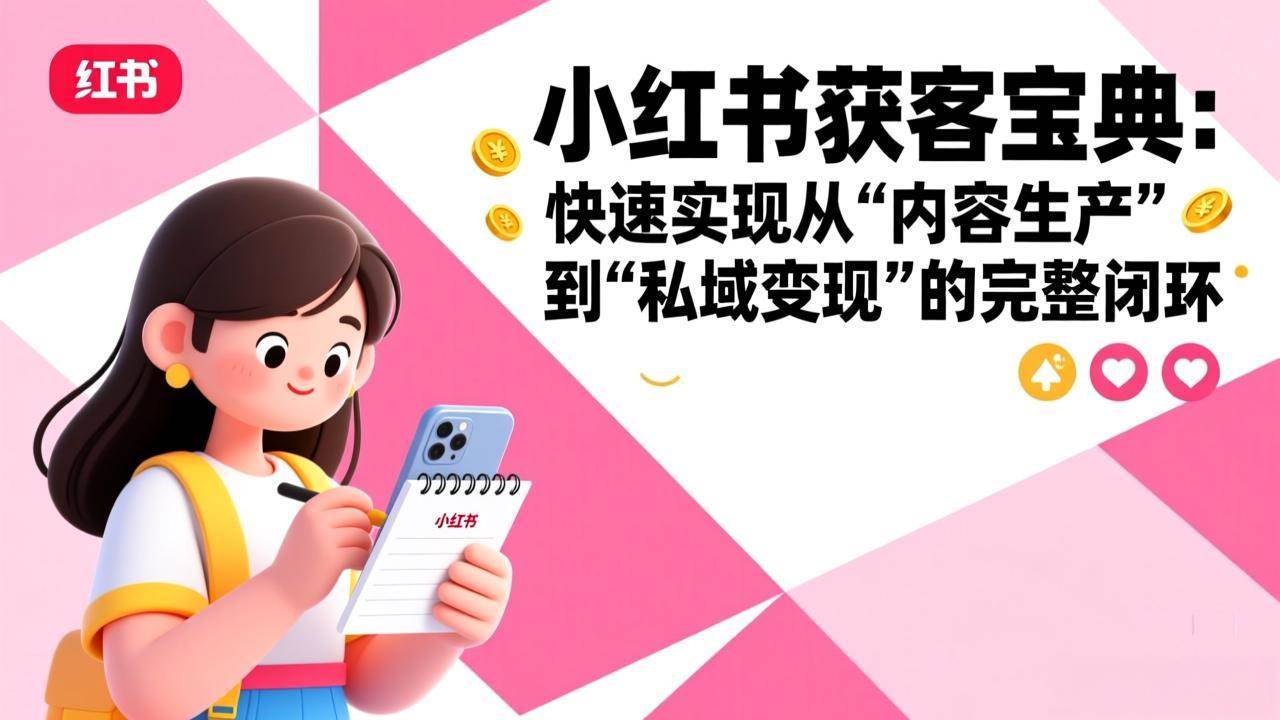 （17542期）小红书获客宝典：快速实现从“内容生产”到“私域变现”的完整闭环-洛柒笔记