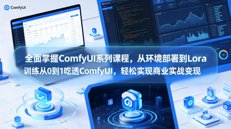 全面掌握ComfyUI系列课程，从环境部署到Lora训练从0到1吃透ComfyUI，轻松实现商业实战变现-洛柒笔记
