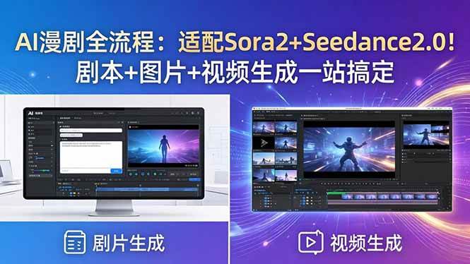 （18400期）AI漫剧全流程：适配Sora2+Seedance2.0！剧本+图片+视频生成一站搞定-洛柒笔记