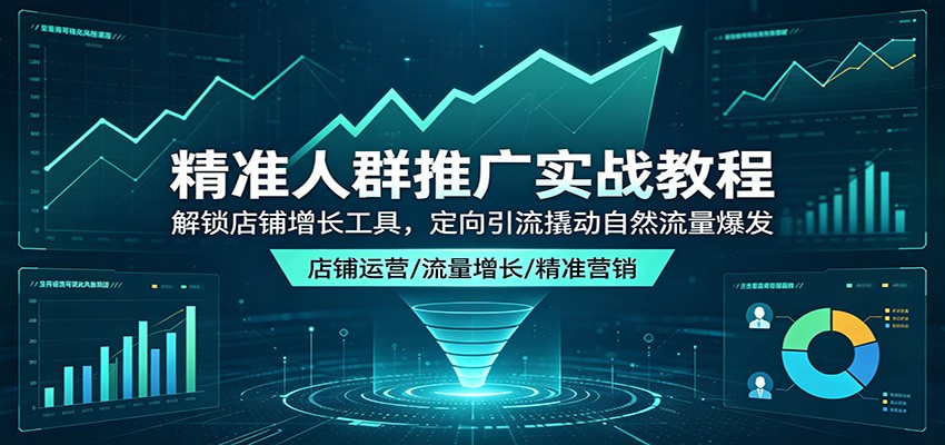 精准人群推广实战教程：解锁店铺增长工具，定向引流撬动自然流量爆发-洛柒笔记