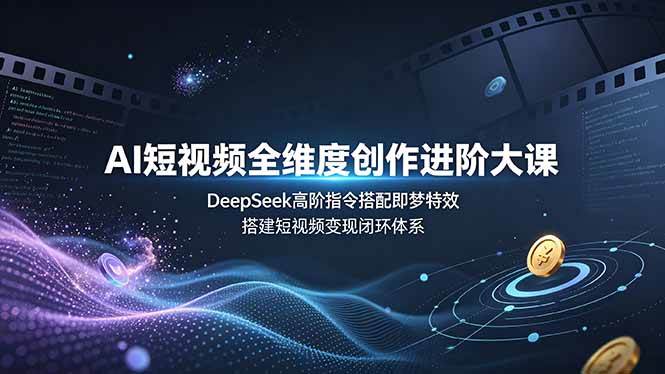 （19153期）AI短视频全维度创作进阶大课，DeepSeek高阶指令搭配即梦特效，搭建短视频变现闭环体系-洛柒笔记