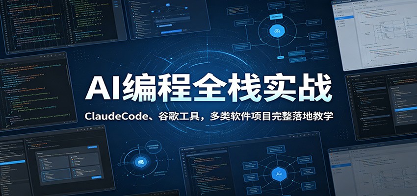 AI编程全栈实战：ClaudeCode、谷歌工具，多类软件项目完整落地教学-洛柒笔记