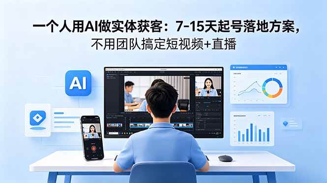 （18432期）一个人用AI做实体获客：7-15天起号落地方案，不用团队搞定短视频+直播-洛柒笔记