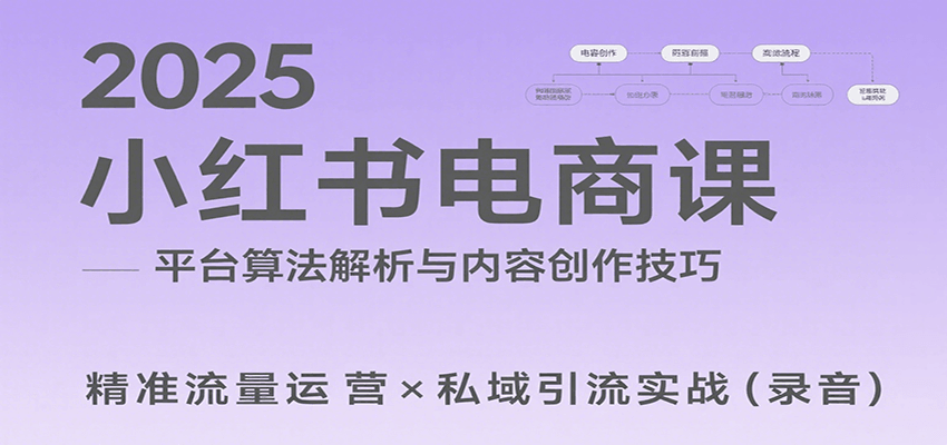 2025小红书电商课：解析算法，创作高转化内容，助力卖家获取流量实现变现（录音）-洛柒笔记