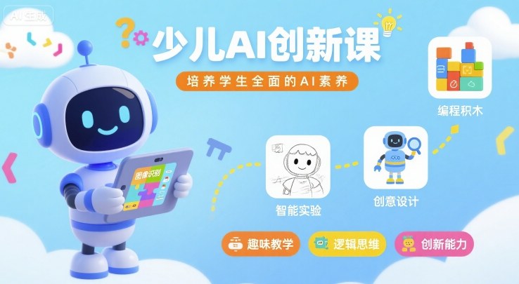 少儿AI创新课，培养学生全面的AI素养-洛柒笔记