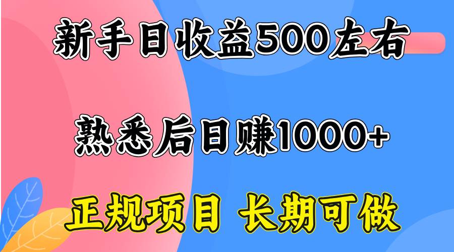 一台电脑，前期日收益300-500，熟练后日入1000左右-洛柒笔记
