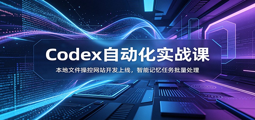 Codex自动化实战课：本地文件操控网站开发上线，智能记忆任务批量处理-洛柒笔记