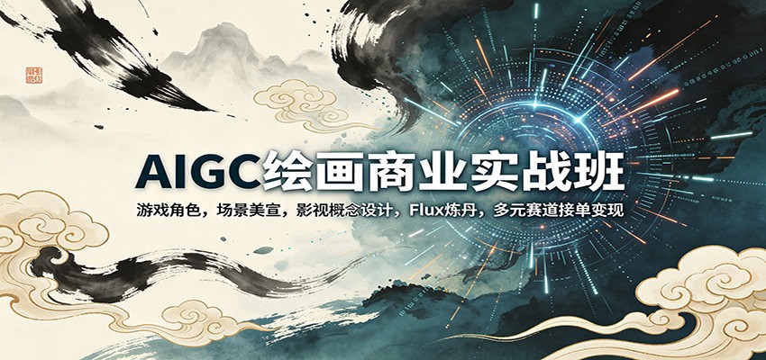 AIGC绘画商业实战班：游戏角色，场景美宣，影视概念设计，Flux炼丹，多元赛道接单变现-洛柒笔记