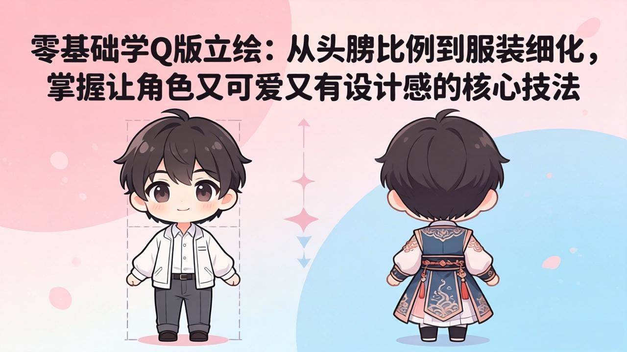 （18036期）零基础学Q版立绘：从头身比例到服装细化，掌握让角色又可爱又有设计感的核心技法