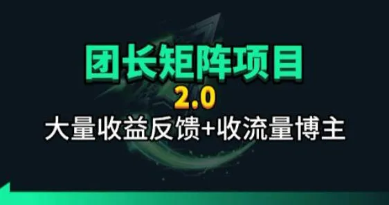 【团长合作2.0】视频矩阵项目_招发手矩阵+剪辑师，共赢项目-洛柒笔记