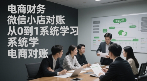 电商财务微信小店对账，从0到1系统学习电商对账-洛柒笔记
