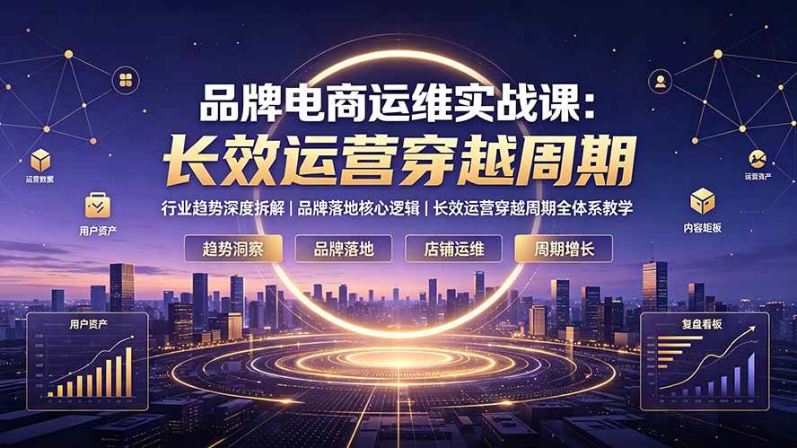 （19340期）品牌电商运维实战课：行业趋势深度拆解｜品牌落地核心逻辑｜长效运营穿越周期全体系教学-洛柒笔记