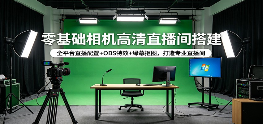 零基础相机高清直播间搭建：全平台直播配置+OBS特效+绿幕抠图，打造专业直播间-洛柒笔记