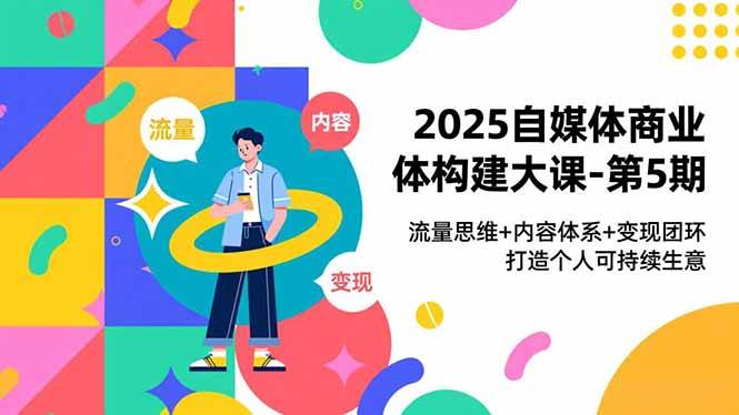 （16827期）2025自媒体商业体构建大课-第5期，流量思维+内容体系+变现闭环，打造个人可持续生意-洛柒笔记