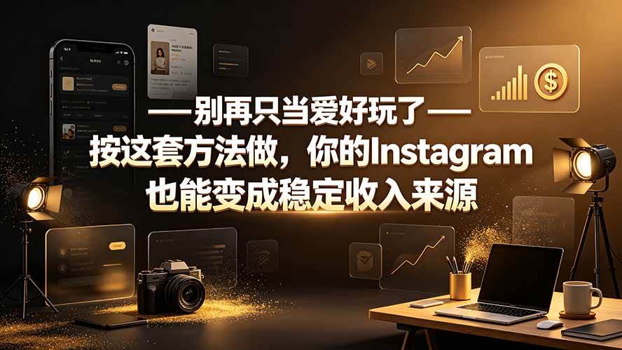 （19591期）别再只当爱好玩了——按这套方法做，你的Instagram也能变成稳定收入来源-洛柒笔记