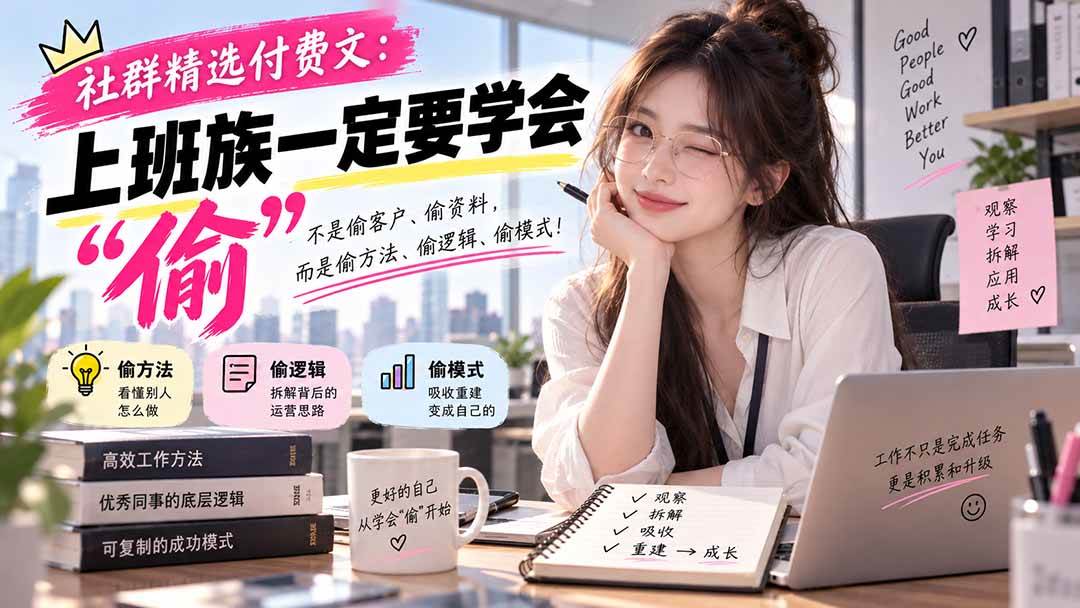 （20423期）社群精选付费文：上班族一定要学会“偷“-洛柒笔记