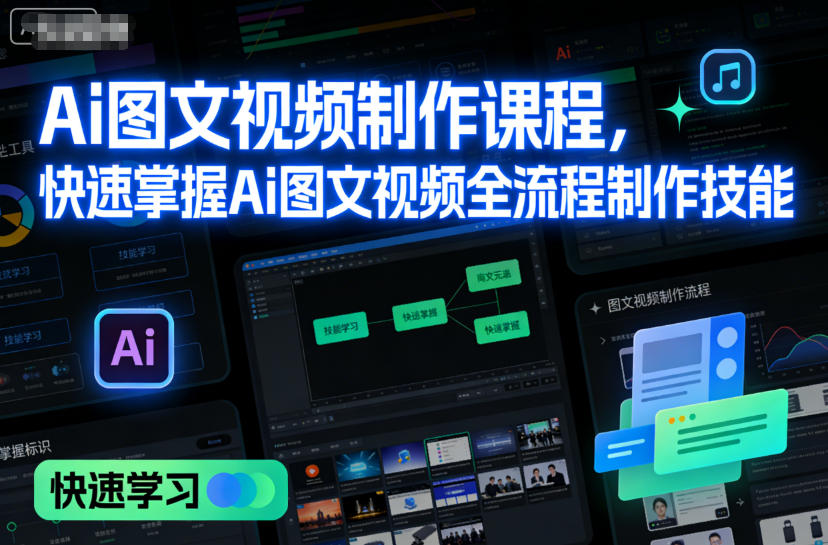 Ai图文视频制作课程，快速掌握Ai图文视频全流程制作技能-洛柒笔记