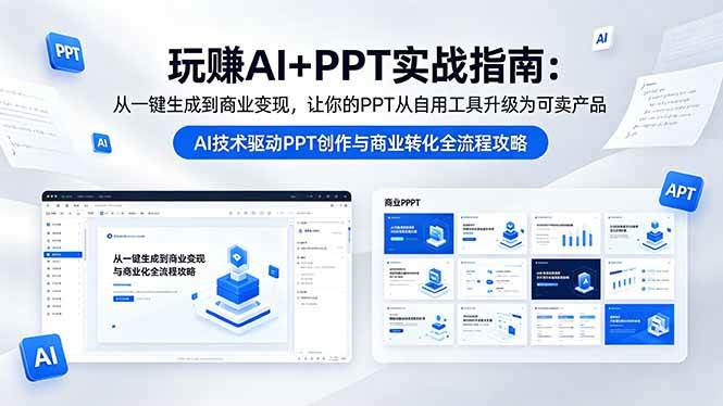 （18448期）玩赚AI+PPT实战指南-更新5月13：从一键生成到商业变现，让你的PPT从自用工具升级为可卖产品-洛柒笔记