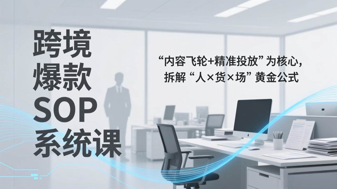 （17370期）跨境爆款SOP系统课，“内容飞轮+精准投放”为核心，拆解“人×货×场”黄金公式-洛柒笔记