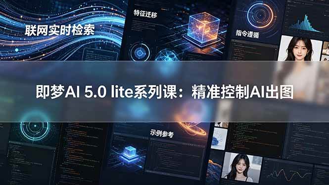 （18962期）即梦AI 5.0 lite实战课：联网实时检索+特征迁移+指令遵循+示例参考，精准控制AI出图-洛柒笔记
