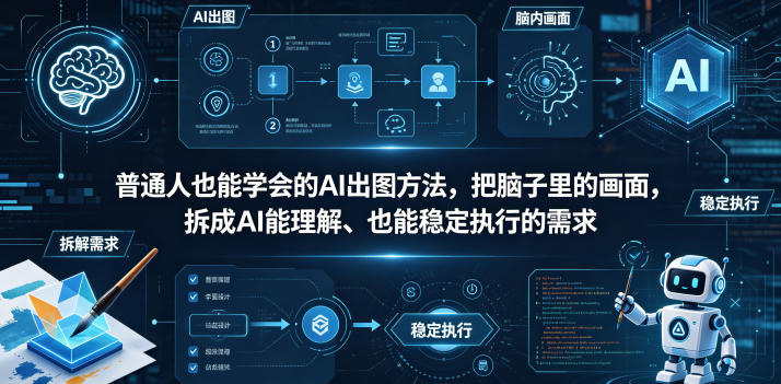 普通⼈也能学会的AI出图⽅法，把脑子里的画面，拆成AI能理解、也能稳定执行的需求【文档】-洛柒笔记