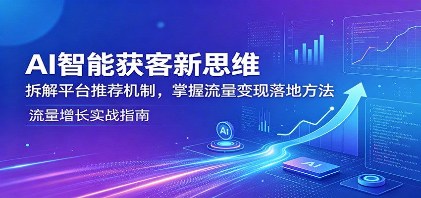 AI智能获客新思维：拆解平台推荐机制，掌握流量变现落地方法-洛柒笔记