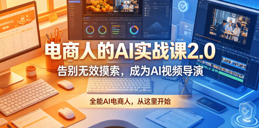电商人的AI实战课2.0，告别无效摸索，成为AI视频导演，全能AI电商人，从这里开始-洛柒笔记