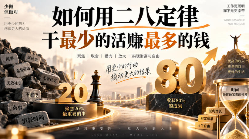 付费文章：如何用二八定律干最少的活賺最多的钱-洛柒笔记