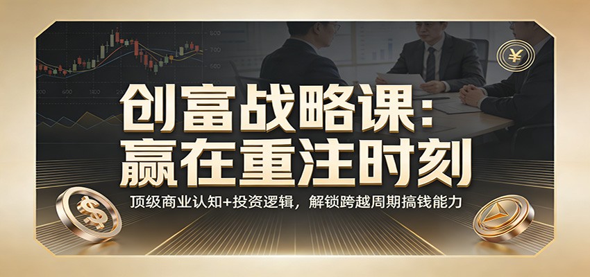 《创富战略课：赢在重注时刻》顶级商业认知+投资逻辑，解锁跨越周期搞钱能力-洛柒笔记