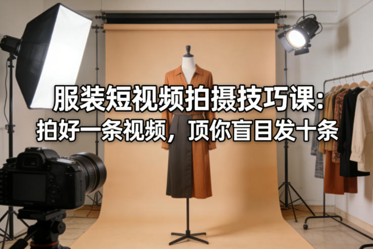 服装短视频拍摄技巧课：拍好一条视频，顶你盲目发十条-洛柒笔记