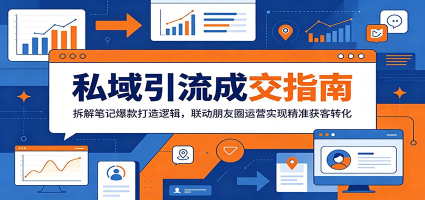 私域引流成交指南：拆解笔记爆款打造逻辑，联动朋友圈运营实现精准获客转化-洛柒笔记