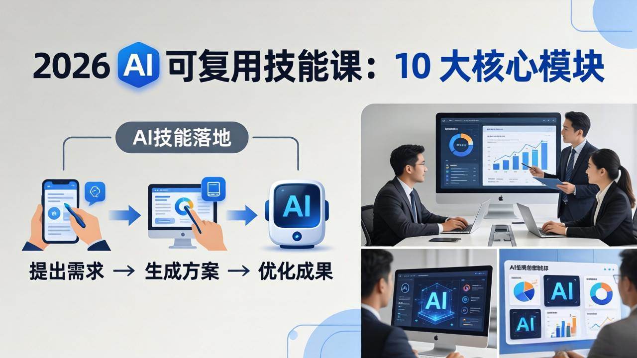 （17894期）2026AI可复用技能-4月新课：10大核心模块，手把手教你把AI用进工作、产出成果-洛柒笔记